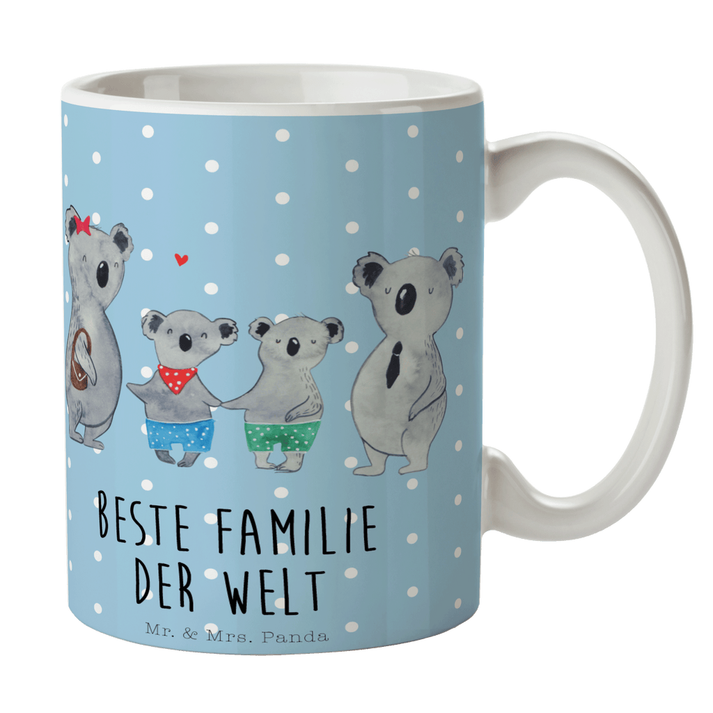 Tasse Koala Familie zwei Koala, Koalabär, Familie, beste Familie, Familienzeit, Familienleben, Koalafamilie, Lieblingsfamilie Becher, Kaffeetasse, Kaffeebecher, Tee, Frühstück, Büro  Familie, Vatertag, Muttertag, Bruder, Schwester, Mama, Papa, Oma, Opa