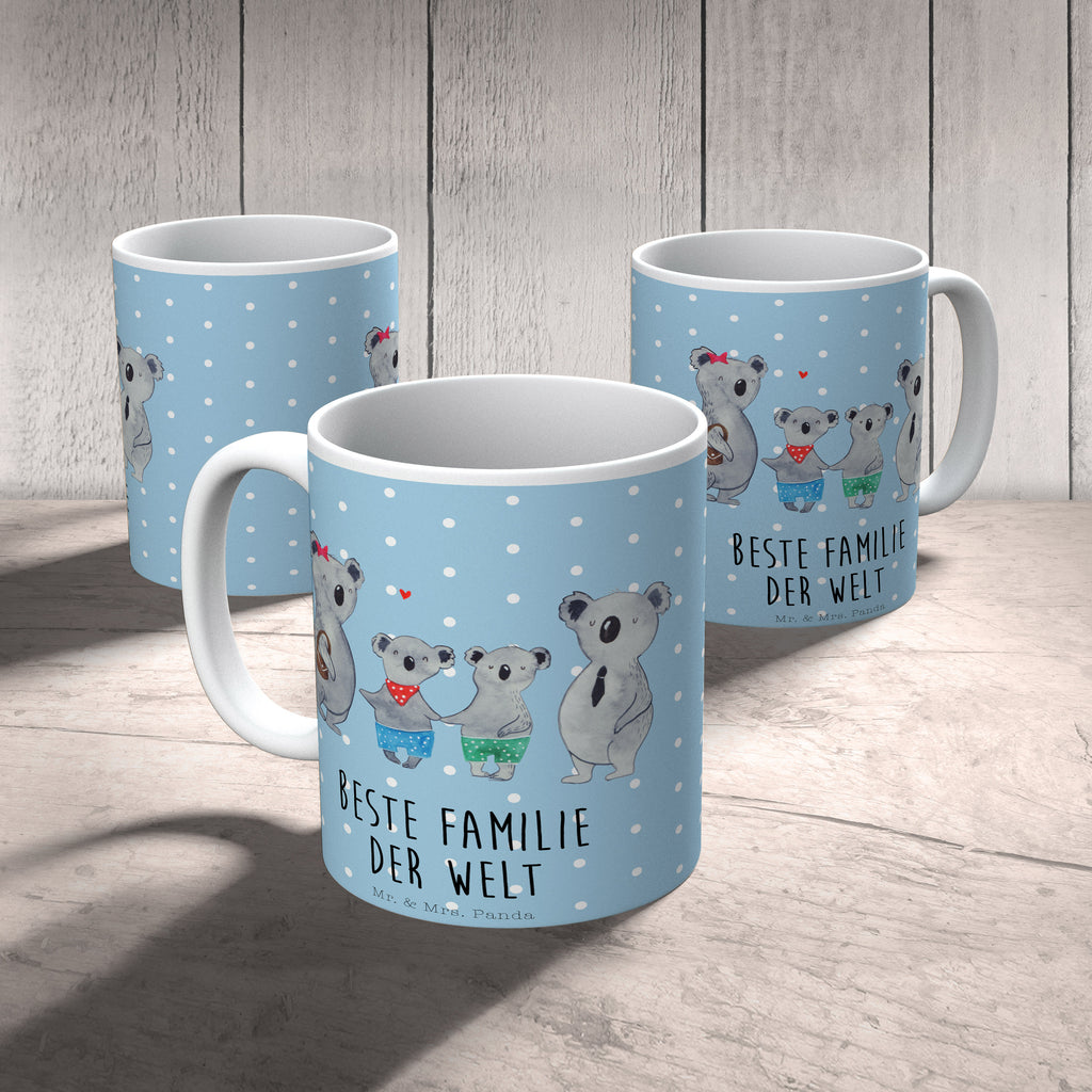 Tasse Koala Familie zwei Koala, Koalabär, Familie, beste Familie, Familienzeit, Familienleben, Koalafamilie, Lieblingsfamilie Becher, Kaffeetasse, Kaffeebecher, Tee, Frühstück, Büro  Familie, Vatertag, Muttertag, Bruder, Schwester, Mama, Papa, Oma, Opa