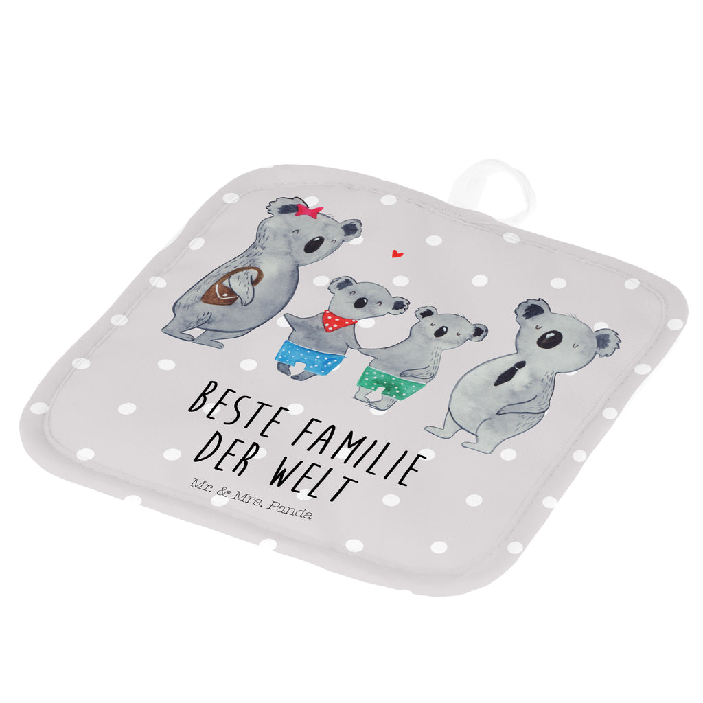 2er Set Topflappen  Koala Familie zwei Topflappen, Topfuntersetzer, Ofenhandschuh, Topflappen Set, Topflappen lustig, Topflappen mit Spruch, Familie, Vatertag, Muttertag, Bruder, Schwester, Mama, Papa, Oma, Opa, Koala, Koalabär, beste Familie, Familienzeit, Familienleben, Koalafamilie, Lieblingsfamilie