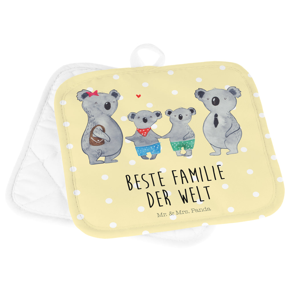 2er Set Topflappen  Koala Familie zwei Topflappen, Topfuntersetzer, Ofenhandschuh, Topflappen Set, Topflappen lustig, Topflappen mit Spruch, Familie, Vatertag, Muttertag, Bruder, Schwester, Mama, Papa, Oma, Opa, Koala, Koalabär, beste Familie, Familienzeit, Familienleben, Koalafamilie, Lieblingsfamilie