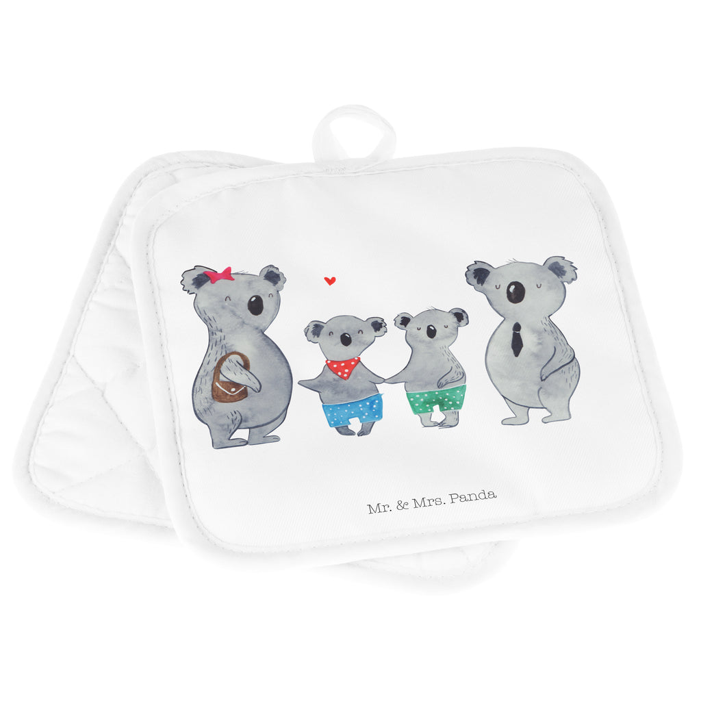 2er Set Topflappen  Koala Familie zwei Topflappen, Topfuntersetzer, Ofenhandschuh, Topflappen Set, Topflappen lustig, Topflappen mit Spruch, Familie, Vatertag, Muttertag, Bruder, Schwester, Mama, Papa, Oma, Opa, Koala, Koalabär, beste Familie, Familienzeit, Familienleben, Koalafamilie, Lieblingsfamilie