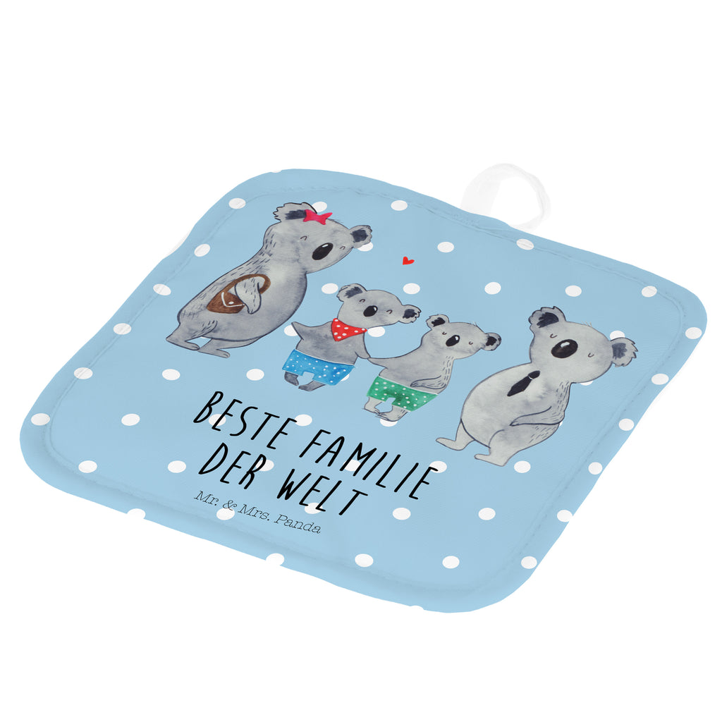 2er Set Topflappen  Koala Familie zwei Topflappen, Topfuntersetzer, Ofenhandschuh, Topflappen Set, Topflappen lustig, Topflappen mit Spruch, Familie, Vatertag, Muttertag, Bruder, Schwester, Mama, Papa, Oma, Opa, Koala, Koalabär, beste Familie, Familienzeit, Familienleben, Koalafamilie, Lieblingsfamilie