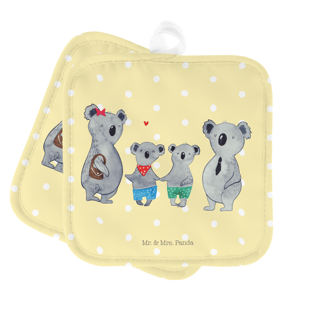 2er Set Topflappen  Koala Familie zwei Topflappen, Topfuntersetzer, Ofenhandschuh, Topflappen Set, Topflappen lustig, Topflappen mit Spruch, Familie, Vatertag, Muttertag, Bruder, Schwester, Mama, Papa, Oma, Opa, Koala, Koalabär, beste Familie, Familienzeit, Familienleben, Koalafamilie, Lieblingsfamilie