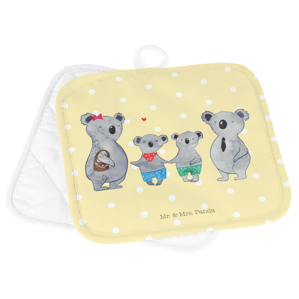 2er Set Topflappen  Koala Familie zwei Topflappen, Topfuntersetzer, Ofenhandschuh, Topflappen Set, Topflappen lustig, Topflappen mit Spruch, Familie, Vatertag, Muttertag, Bruder, Schwester, Mama, Papa, Oma, Opa, Koala, Koalabär, beste Familie, Familienzeit, Familienleben, Koalafamilie, Lieblingsfamilie