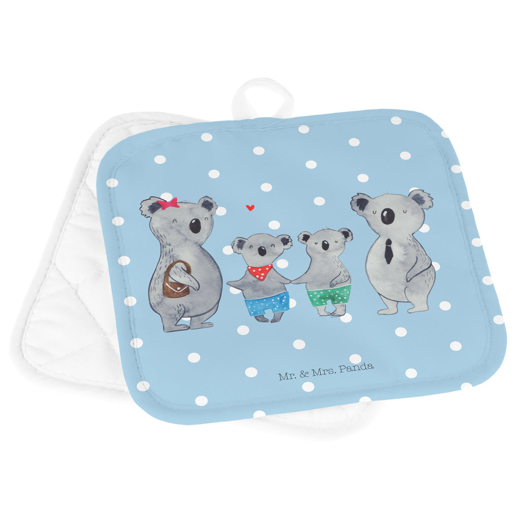 2er Set Topflappen  Koala Familie zwei Topflappen, Topfuntersetzer, Ofenhandschuh, Topflappen Set, Topflappen lustig, Topflappen mit Spruch, Familie, Vatertag, Muttertag, Bruder, Schwester, Mama, Papa, Oma, Opa, Koala, Koalabär, beste Familie, Familienzeit, Familienleben, Koalafamilie, Lieblingsfamilie