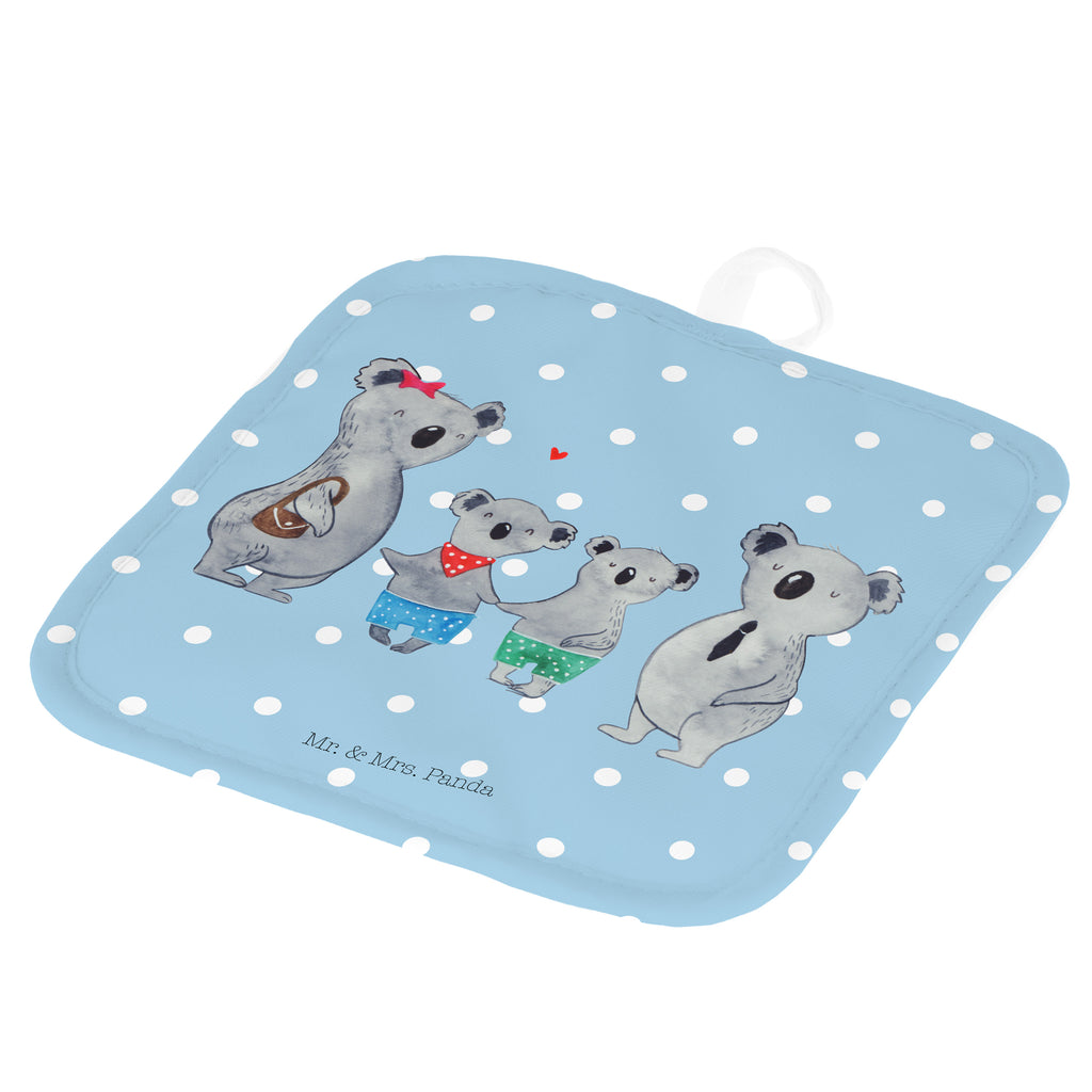 2er Set Topflappen  Koala Familie zwei Topflappen, Topfuntersetzer, Ofenhandschuh, Topflappen Set, Topflappen lustig, Topflappen mit Spruch, Familie, Vatertag, Muttertag, Bruder, Schwester, Mama, Papa, Oma, Opa, Koala, Koalabär, beste Familie, Familienzeit, Familienleben, Koalafamilie, Lieblingsfamilie