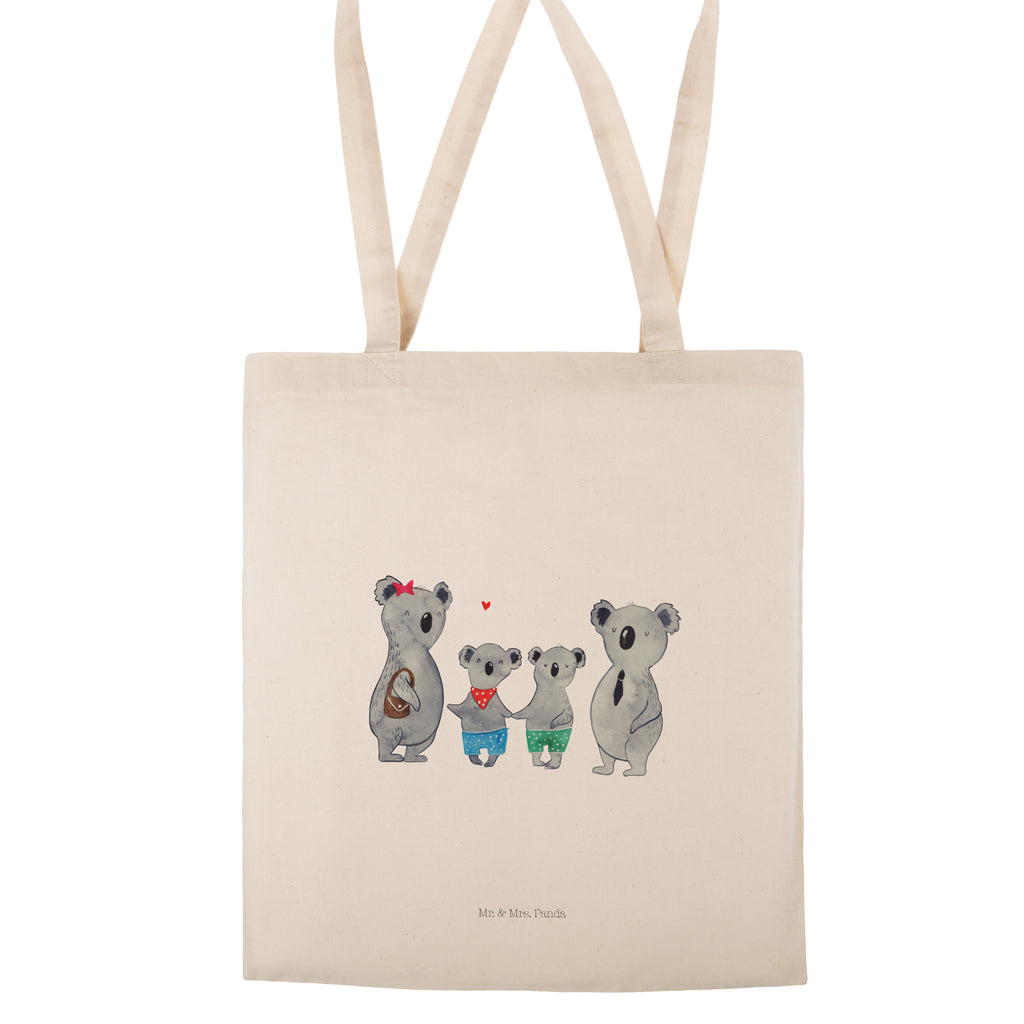 Tragetasche Koala Familie zwei Beuteltasche, Beutel, Einkaufstasche, Jutebeutel, Stoffbeutel, Familie, Vatertag, Muttertag, Bruder, Schwester, Mama, Papa, Oma, Opa, Koala, Koalabär, beste Familie, Familienzeit, Familienleben, Koalafamilie, Lieblingsfamilie