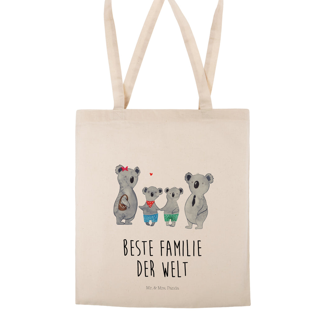 Tragetasche Koala Familie zwei Beuteltasche, Beutel, Einkaufstasche, Jutebeutel, Stoffbeutel, Familie, Vatertag, Muttertag, Bruder, Schwester, Mama, Papa, Oma, Opa, Koala, Koalabär, beste Familie, Familienzeit, Familienleben, Koalafamilie, Lieblingsfamilie
