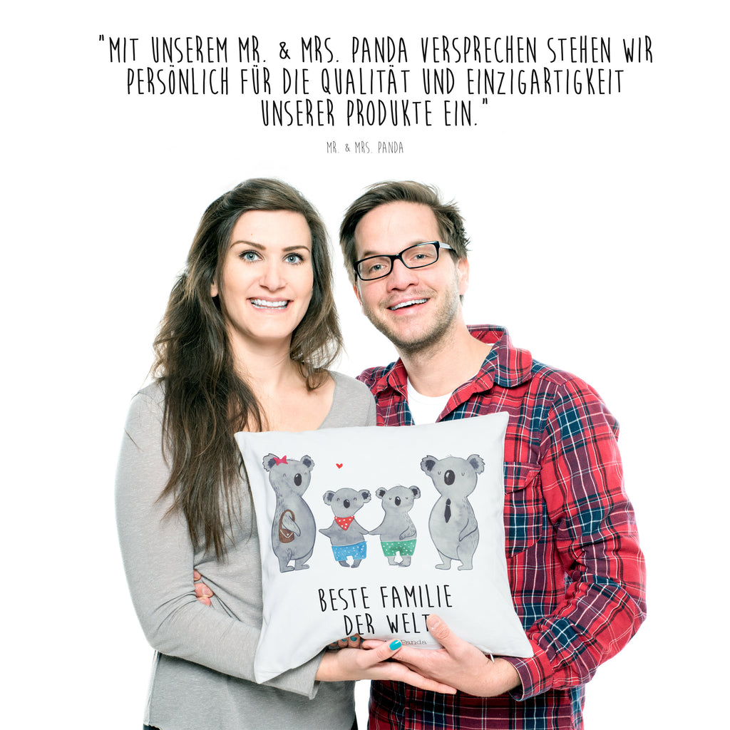 40x40 Kissen Koala Familie zwei Kissenhülle, Kopfkissen, Sofakissen, Dekokissen, Motivkissen, Familie, Vatertag, Muttertag, Bruder, Schwester, Mama, Papa, Oma, Opa, Koala, Koalabär, beste Familie, Familienzeit, Familienleben, Koalafamilie, Lieblingsfamilie
