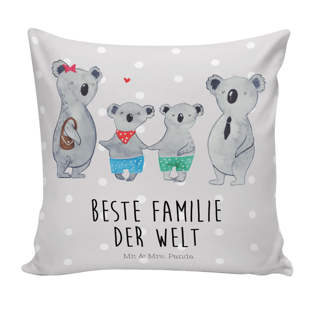 40x40 Kissen Koala Familie zwei Kissenhülle, Kopfkissen, Sofakissen, Dekokissen, Motivkissen, Familie, Vatertag, Muttertag, Bruder, Schwester, Mama, Papa, Oma, Opa, Koala, Koalabär, beste Familie, Familienzeit, Familienleben, Koalafamilie, Lieblingsfamilie