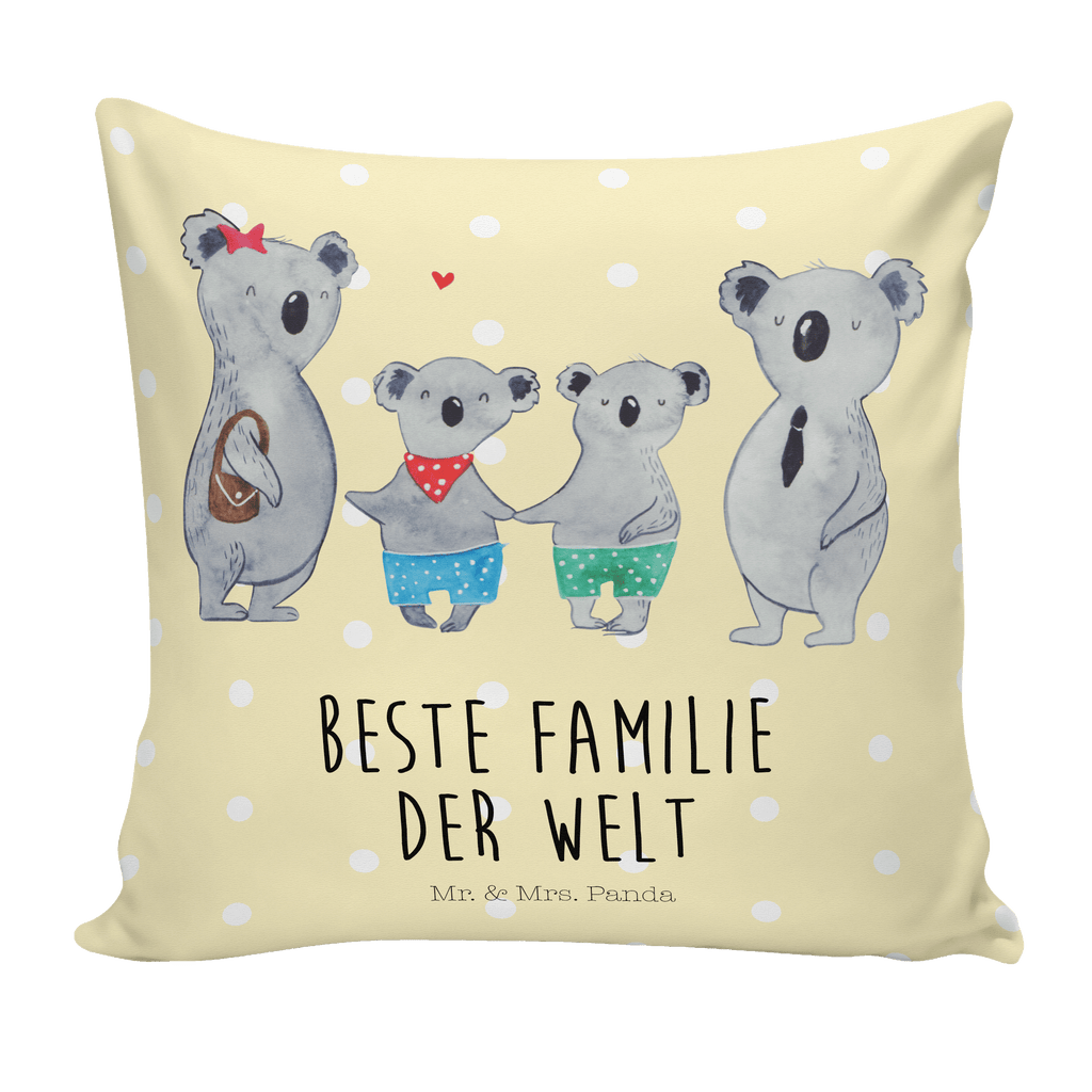 40x40 Kissen Koala Familie zwei Kissenhülle, Kopfkissen, Sofakissen, Dekokissen, Motivkissen, Familie, Vatertag, Muttertag, Bruder, Schwester, Mama, Papa, Oma, Opa, Koala, Koalabär, beste Familie, Familienzeit, Familienleben, Koalafamilie, Lieblingsfamilie