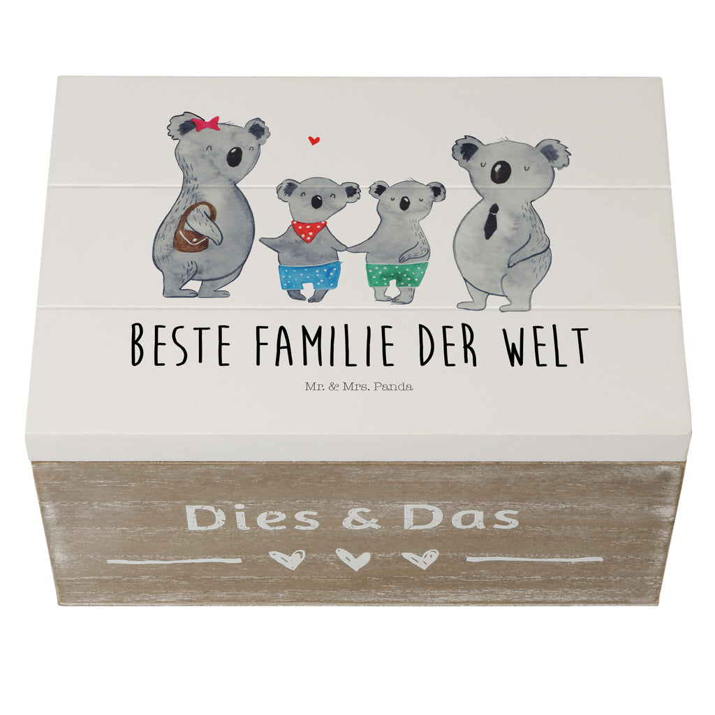 Holzkiste Koala Familie zwei Holzkiste, Kiste, Schatzkiste, Truhe, Schatulle, XXL, Erinnerungsbox, Erinnerungskiste, Dekokiste, Aufbewahrungsbox, Familie, Vatertag, Muttertag, Bruder, Schwester, Mama, Papa, Oma, Opa, Koala, Koalabär, beste Familie, Familienzeit, Familienleben, Koalafamilie, Lieblingsfamilie