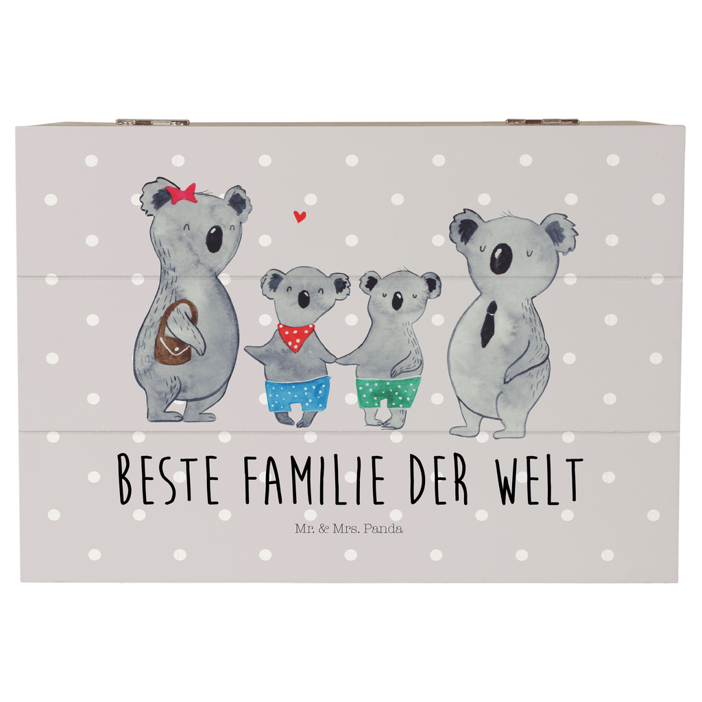 Holzkiste Koala Familie zwei Holzkiste, Kiste, Schatzkiste, Truhe, Schatulle, XXL, Erinnerungsbox, Erinnerungskiste, Dekokiste, Aufbewahrungsbox, Familie, Vatertag, Muttertag, Bruder, Schwester, Mama, Papa, Oma, Opa, Koala, Koalabär, beste Familie, Familienzeit, Familienleben, Koalafamilie, Lieblingsfamilie