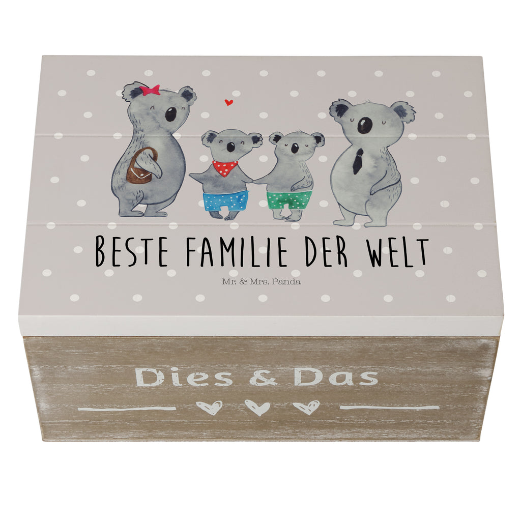 Holzkiste Koala Familie zwei Holzkiste, Kiste, Schatzkiste, Truhe, Schatulle, XXL, Erinnerungsbox, Erinnerungskiste, Dekokiste, Aufbewahrungsbox, Familie, Vatertag, Muttertag, Bruder, Schwester, Mama, Papa, Oma, Opa, Koala, Koalabär, beste Familie, Familienzeit, Familienleben, Koalafamilie, Lieblingsfamilie