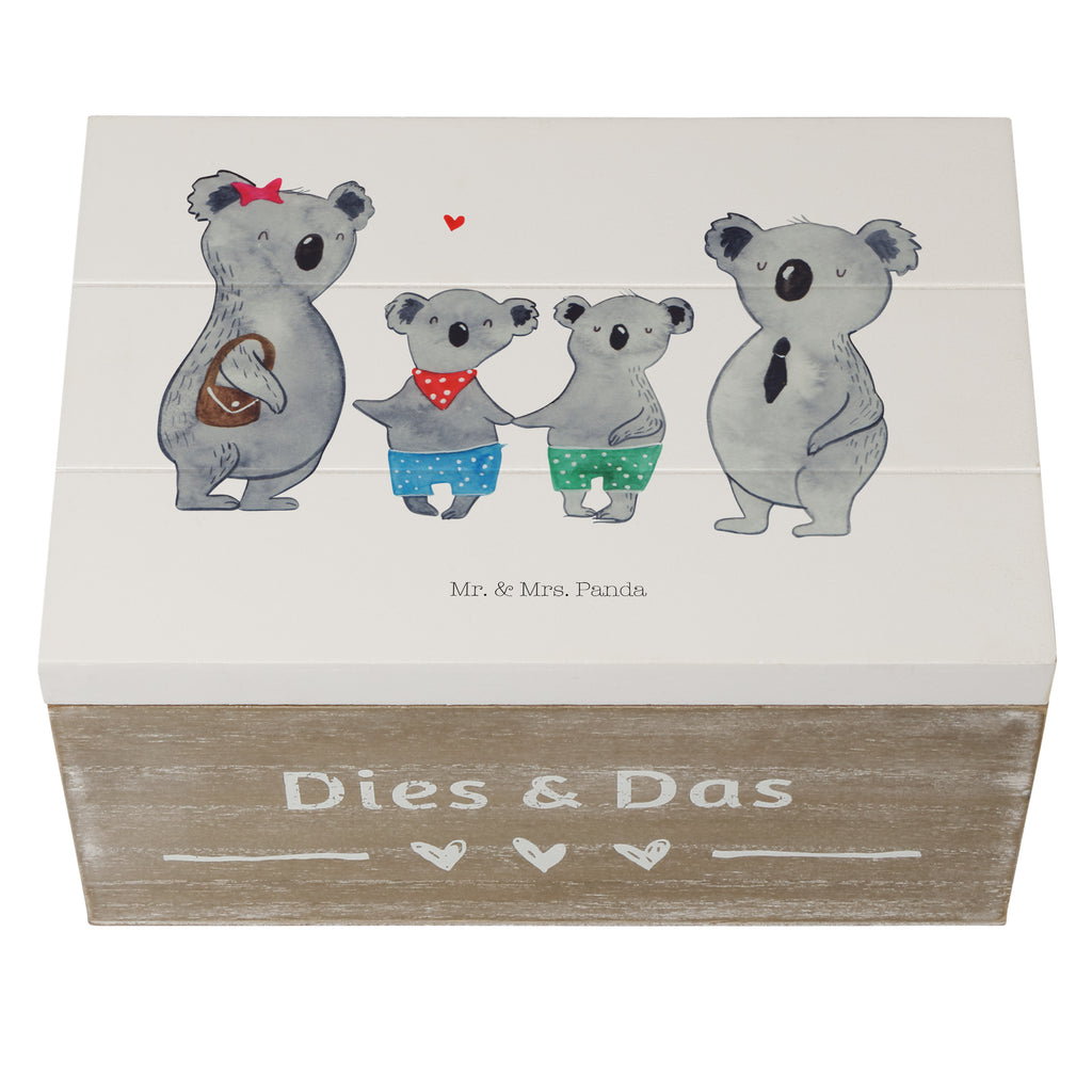 Holzkiste Koala Familie zwei Holzkiste, Kiste, Schatzkiste, Truhe, Schatulle, XXL, Erinnerungsbox, Erinnerungskiste, Dekokiste, Aufbewahrungsbox, Familie, Vatertag, Muttertag, Bruder, Schwester, Mama, Papa, Oma, Opa, Koala, Koalabär, beste Familie, Familienzeit, Familienleben, Koalafamilie, Lieblingsfamilie