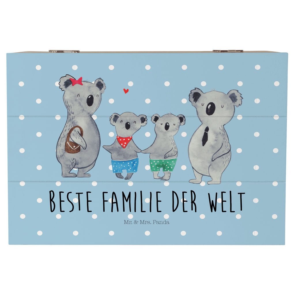 Holzkiste Koala Familie zwei Holzkiste, Kiste, Schatzkiste, Truhe, Schatulle, XXL, Erinnerungsbox, Erinnerungskiste, Dekokiste, Aufbewahrungsbox, Familie, Vatertag, Muttertag, Bruder, Schwester, Mama, Papa, Oma, Opa, Koala, Koalabär, beste Familie, Familienzeit, Familienleben, Koalafamilie, Lieblingsfamilie