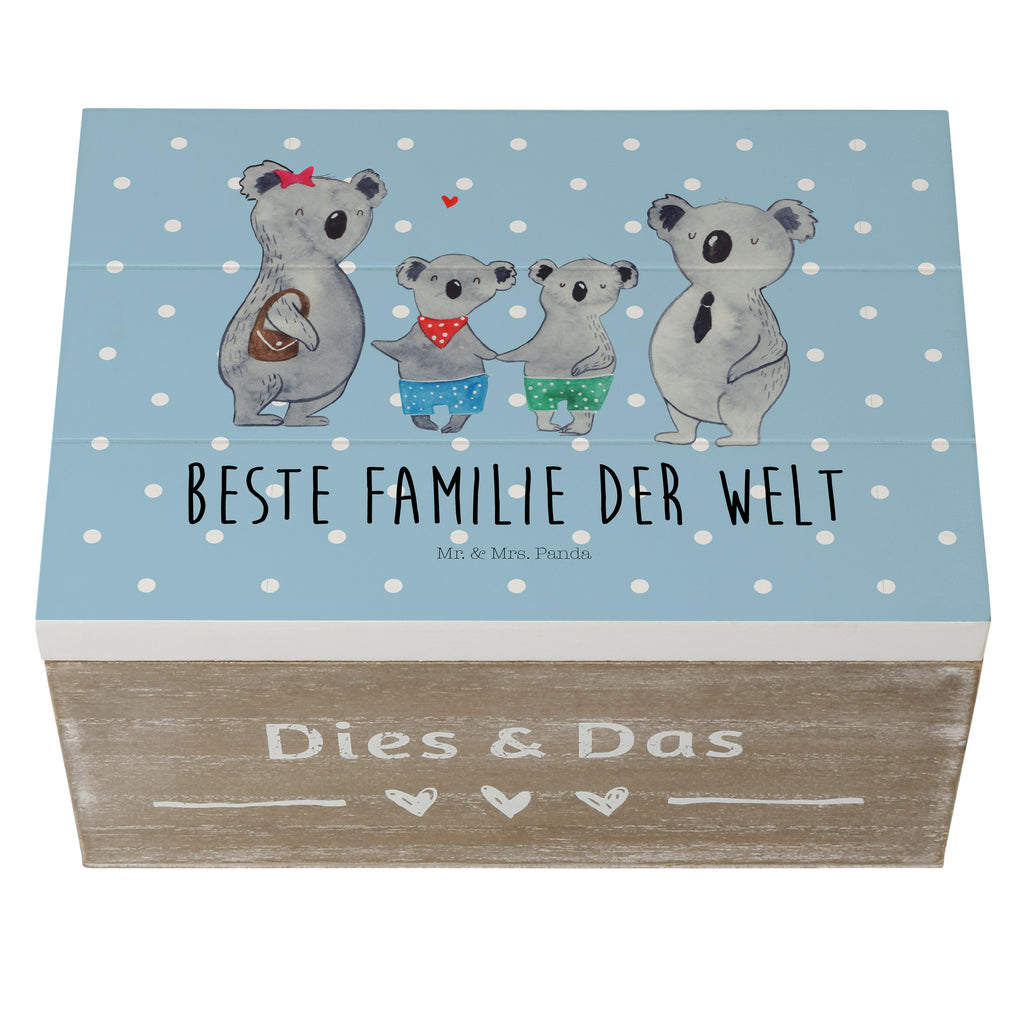 Holzkiste Koala Familie zwei Holzkiste, Kiste, Schatzkiste, Truhe, Schatulle, XXL, Erinnerungsbox, Erinnerungskiste, Dekokiste, Aufbewahrungsbox, Familie, Vatertag, Muttertag, Bruder, Schwester, Mama, Papa, Oma, Opa, Koala, Koalabär, beste Familie, Familienzeit, Familienleben, Koalafamilie, Lieblingsfamilie
