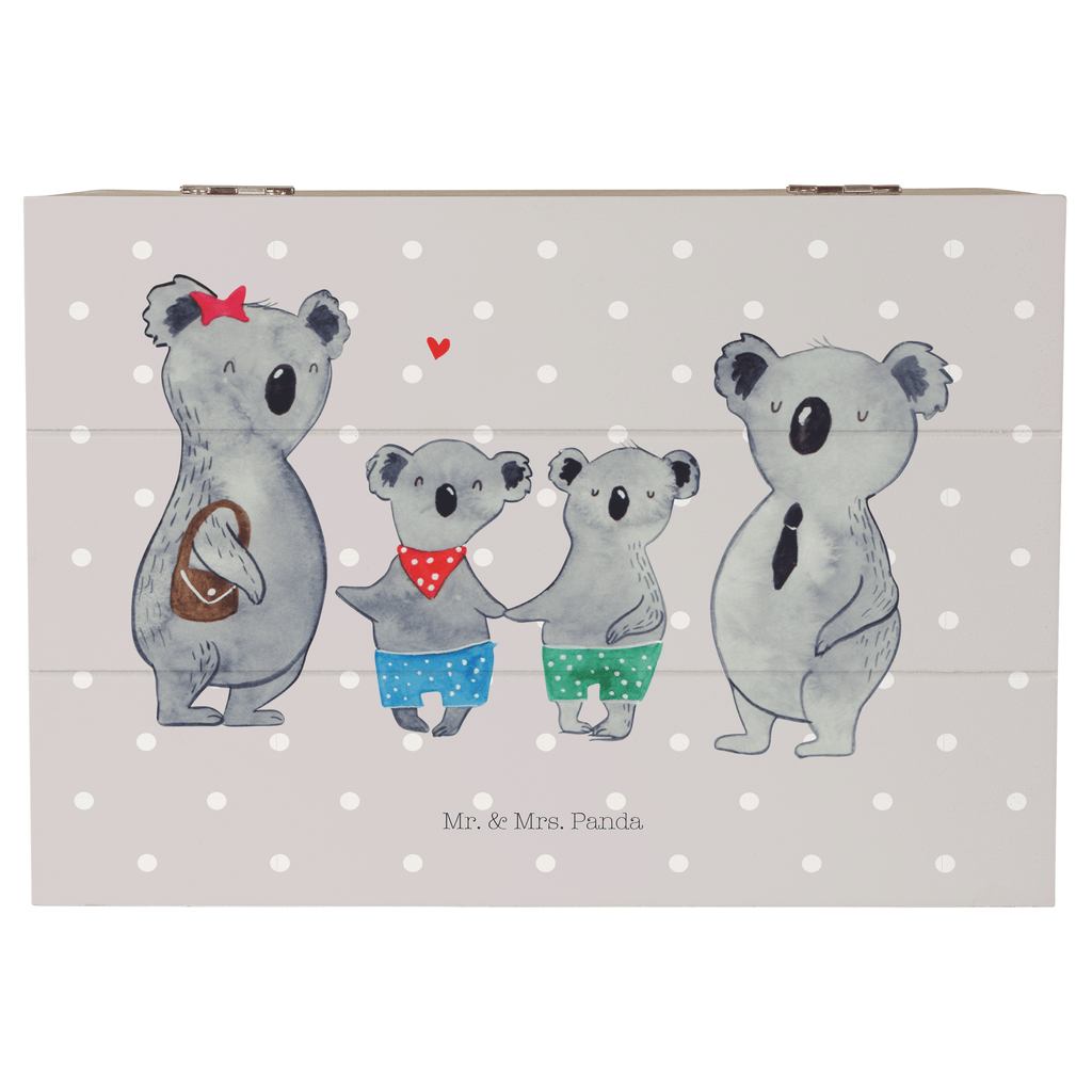 Holzkiste Koala Familie zwei Holzkiste, Kiste, Schatzkiste, Truhe, Schatulle, XXL, Erinnerungsbox, Erinnerungskiste, Dekokiste, Aufbewahrungsbox, Familie, Vatertag, Muttertag, Bruder, Schwester, Mama, Papa, Oma, Opa, Koala, Koalabär, beste Familie, Familienzeit, Familienleben, Koalafamilie, Lieblingsfamilie