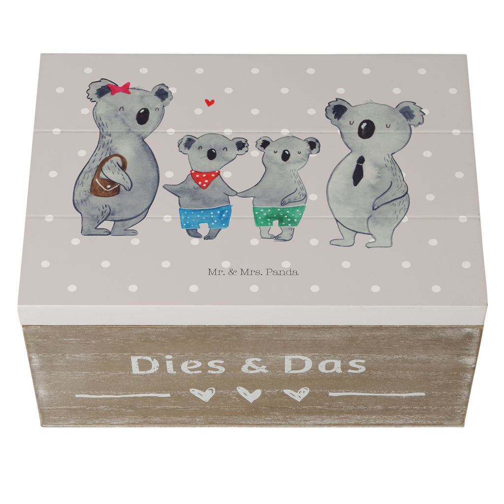 Holzkiste Koala Familie zwei Holzkiste, Kiste, Schatzkiste, Truhe, Schatulle, XXL, Erinnerungsbox, Erinnerungskiste, Dekokiste, Aufbewahrungsbox, Familie, Vatertag, Muttertag, Bruder, Schwester, Mama, Papa, Oma, Opa, Koala, Koalabär, beste Familie, Familienzeit, Familienleben, Koalafamilie, Lieblingsfamilie