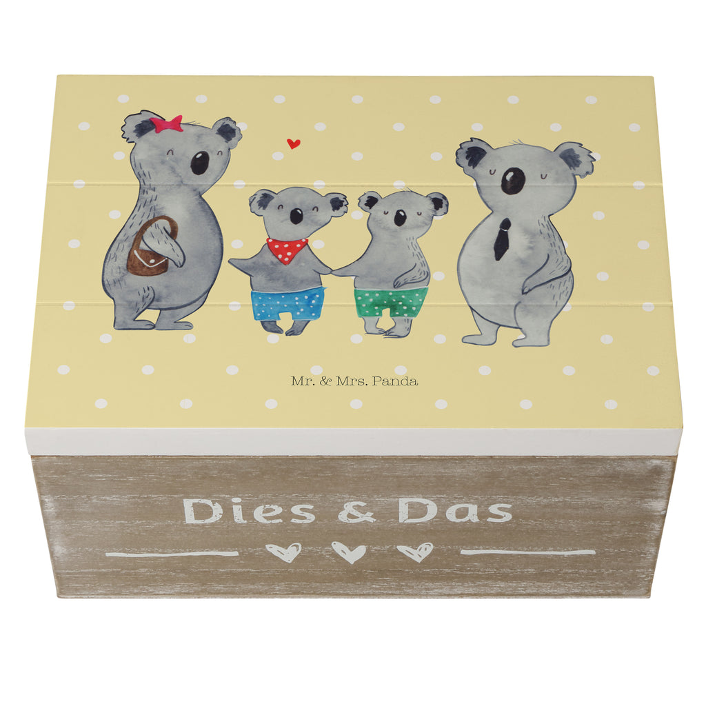 Holzkiste Koala Familie zwei Holzkiste, Kiste, Schatzkiste, Truhe, Schatulle, XXL, Erinnerungsbox, Erinnerungskiste, Dekokiste, Aufbewahrungsbox, Familie, Vatertag, Muttertag, Bruder, Schwester, Mama, Papa, Oma, Opa, Koala, Koalabär, beste Familie, Familienzeit, Familienleben, Koalafamilie, Lieblingsfamilie