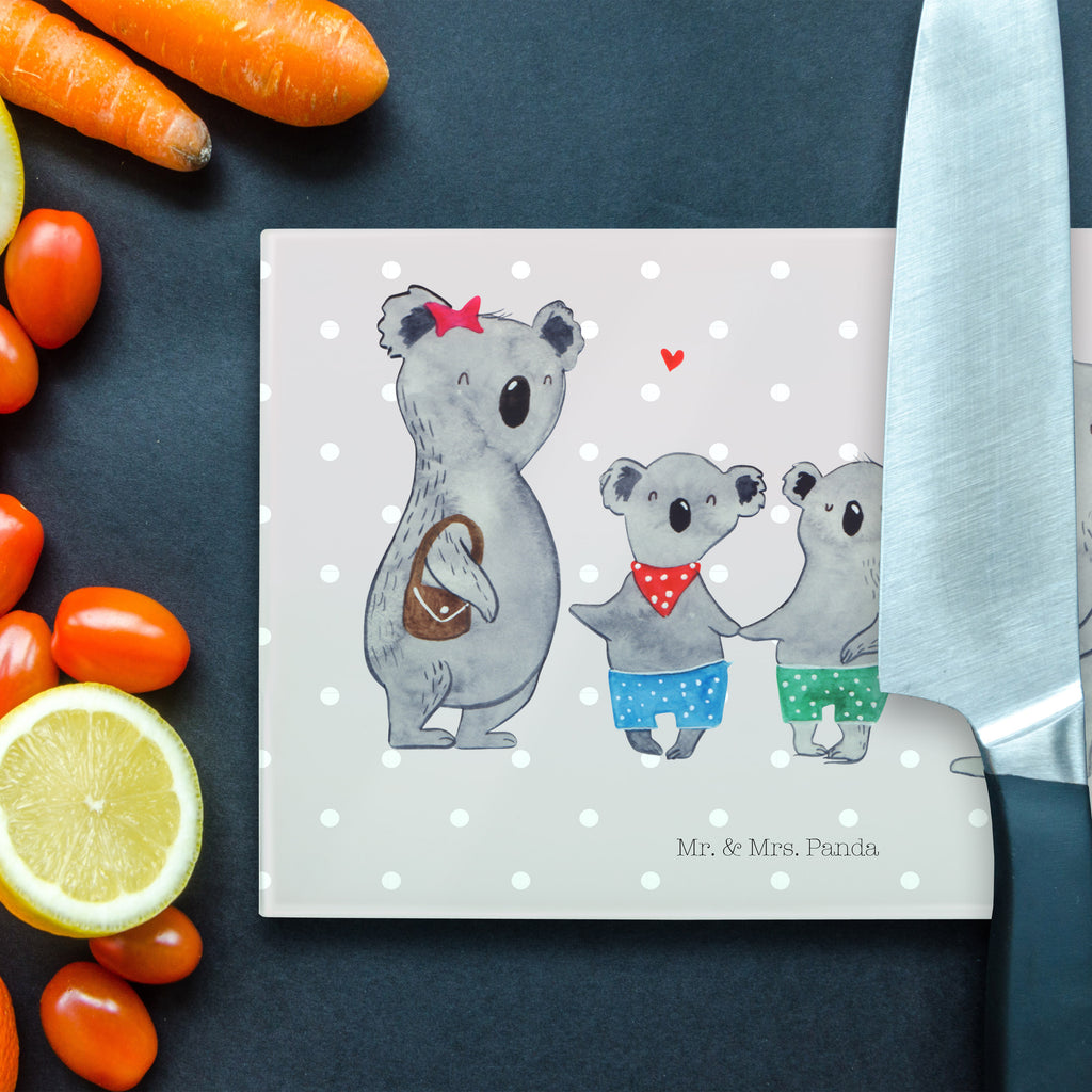 XL Glas Schneidbrett Koala Familie zwei Glasschneidebrett, Schneidebrett, Frühstücksbrett, Küche, Familie, Vatertag, Muttertag, Bruder, Schwester, Mama, Papa, Oma, Opa, Koala, Koalabär, beste Familie, Familienzeit, Familienleben, Koalafamilie, Lieblingsfamilie