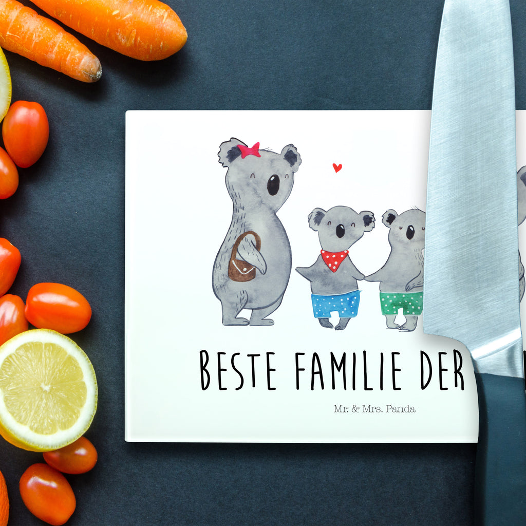 XL Glas Schneidbrett Koala Familie zwei Glasschneidebrett, Schneidebrett, Frühstücksbrett, Küche, Familie, Vatertag, Muttertag, Bruder, Schwester, Mama, Papa, Oma, Opa, Koala, Koalabär, beste Familie, Familienzeit, Familienleben, Koalafamilie, Lieblingsfamilie
