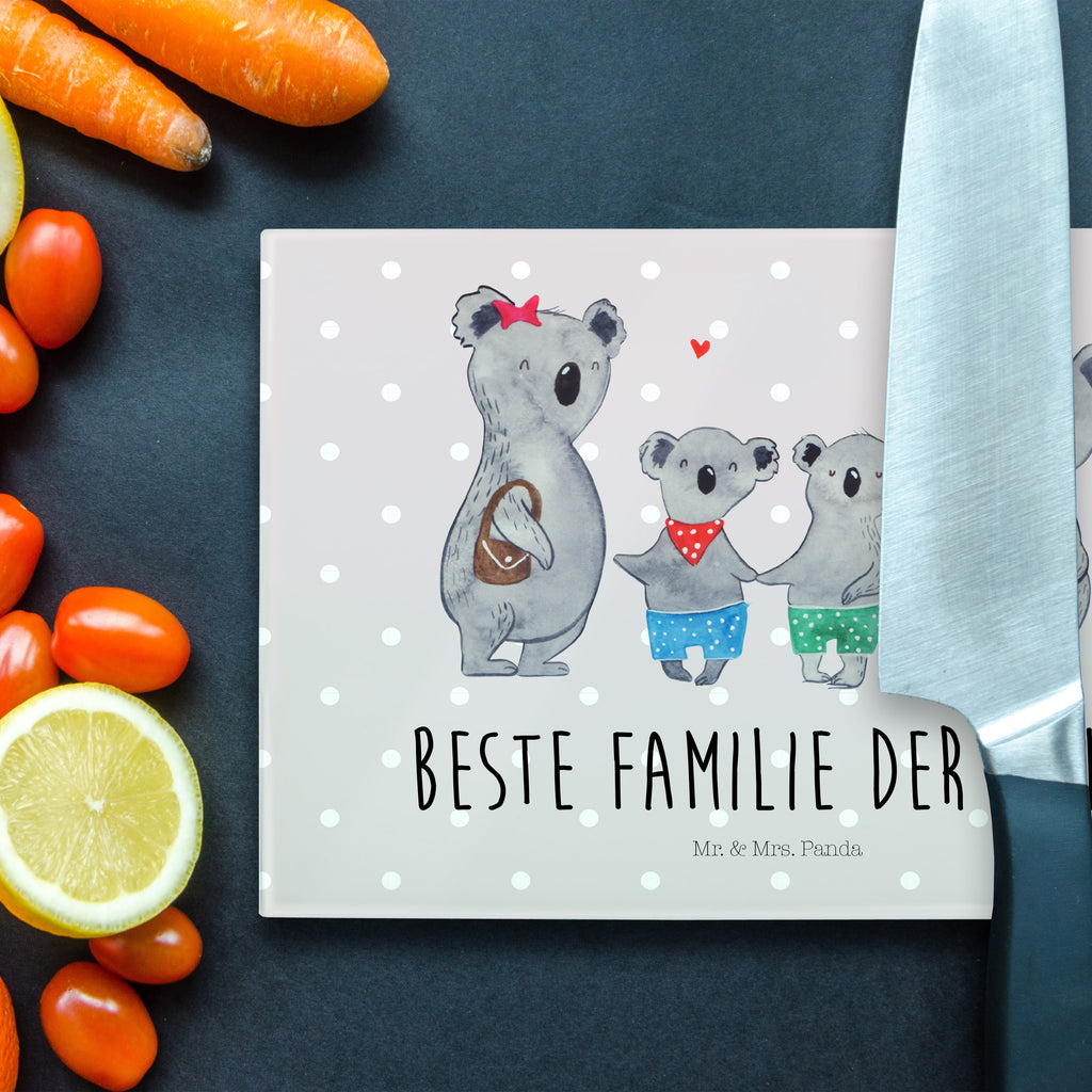 XL Glas Schneidbrett Koala Familie zwei Glasschneidebrett, Schneidebrett, Frühstücksbrett, Küche, Familie, Vatertag, Muttertag, Bruder, Schwester, Mama, Papa, Oma, Opa, Koala, Koalabär, beste Familie, Familienzeit, Familienleben, Koalafamilie, Lieblingsfamilie