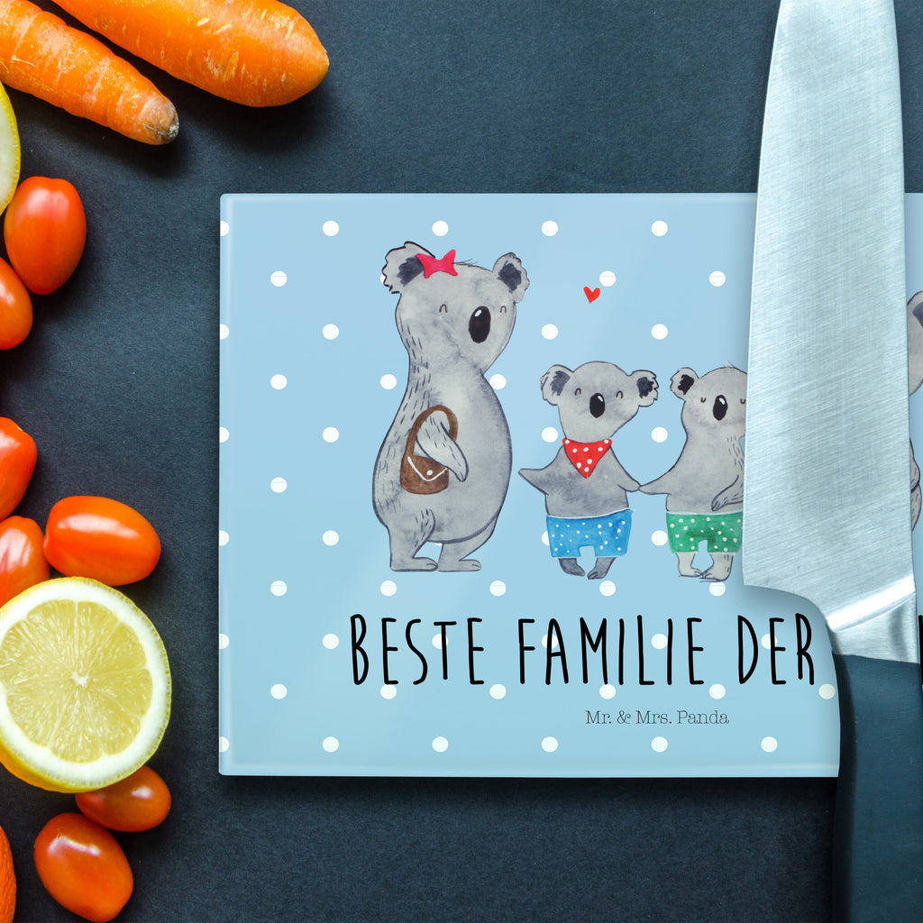 XL Glas Schneidbrett Koala Familie zwei Glasschneidebrett, Schneidebrett, Frühstücksbrett, Küche, Familie, Vatertag, Muttertag, Bruder, Schwester, Mama, Papa, Oma, Opa, Koala, Koalabär, beste Familie, Familienzeit, Familienleben, Koalafamilie, Lieblingsfamilie