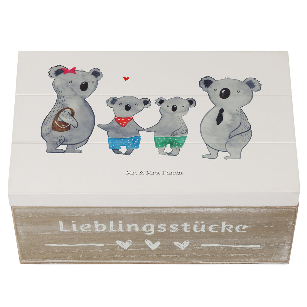 Holzkiste Koala Familie zwei Holzkiste, Kiste, Schatzkiste, Truhe, Schatulle, XXL, Erinnerungsbox, Erinnerungskiste, Dekokiste, Aufbewahrungsbox, Familie, Vatertag, Muttertag, Bruder, Schwester, Mama, Papa, Oma, Opa, Koala, Koalabär, beste Familie, Familienzeit, Familienleben, Koalafamilie, Lieblingsfamilie
