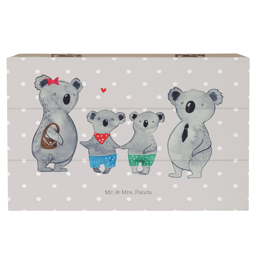 Holzkiste Koala Familie zwei Holzkiste, Kiste, Schatzkiste, Truhe, Schatulle, XXL, Erinnerungsbox, Erinnerungskiste, Dekokiste, Aufbewahrungsbox, Familie, Vatertag, Muttertag, Bruder, Schwester, Mama, Papa, Oma, Opa, Koala, Koalabär, beste Familie, Familienzeit, Familienleben, Koalafamilie, Lieblingsfamilie