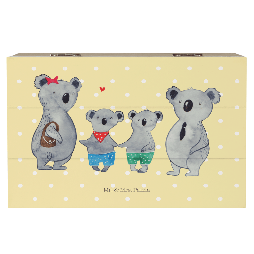 Holzkiste Koala Familie zwei Holzkiste, Kiste, Schatzkiste, Truhe, Schatulle, XXL, Erinnerungsbox, Erinnerungskiste, Dekokiste, Aufbewahrungsbox, Familie, Vatertag, Muttertag, Bruder, Schwester, Mama, Papa, Oma, Opa, Koala, Koalabär, beste Familie, Familienzeit, Familienleben, Koalafamilie, Lieblingsfamilie