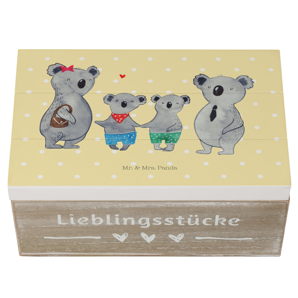 Holzkiste Koala Familie zwei Holzkiste, Kiste, Schatzkiste, Truhe, Schatulle, XXL, Erinnerungsbox, Erinnerungskiste, Dekokiste, Aufbewahrungsbox, Familie, Vatertag, Muttertag, Bruder, Schwester, Mama, Papa, Oma, Opa, Koala, Koalabär, beste Familie, Familienzeit, Familienleben, Koalafamilie, Lieblingsfamilie