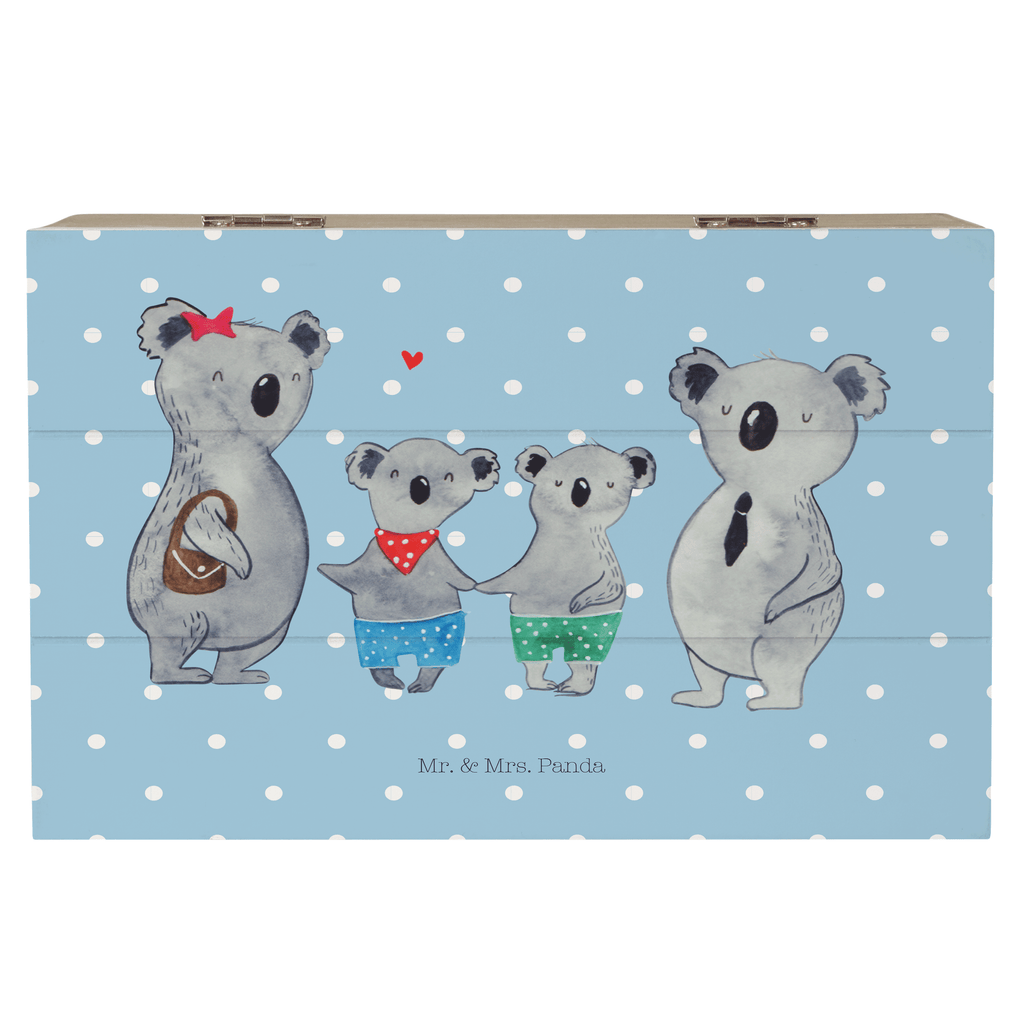Holzkiste Koala Familie zwei Holzkiste, Kiste, Schatzkiste, Truhe, Schatulle, XXL, Erinnerungsbox, Erinnerungskiste, Dekokiste, Aufbewahrungsbox, Familie, Vatertag, Muttertag, Bruder, Schwester, Mama, Papa, Oma, Opa, Koala, Koalabär, beste Familie, Familienzeit, Familienleben, Koalafamilie, Lieblingsfamilie