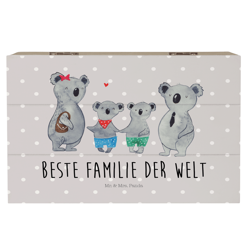 Holzkiste Koala Familie zwei Holzkiste, Kiste, Schatzkiste, Truhe, Schatulle, XXL, Erinnerungsbox, Erinnerungskiste, Dekokiste, Aufbewahrungsbox, Familie, Vatertag, Muttertag, Bruder, Schwester, Mama, Papa, Oma, Opa, Koala, Koalabär, beste Familie, Familienzeit, Familienleben, Koalafamilie, Lieblingsfamilie