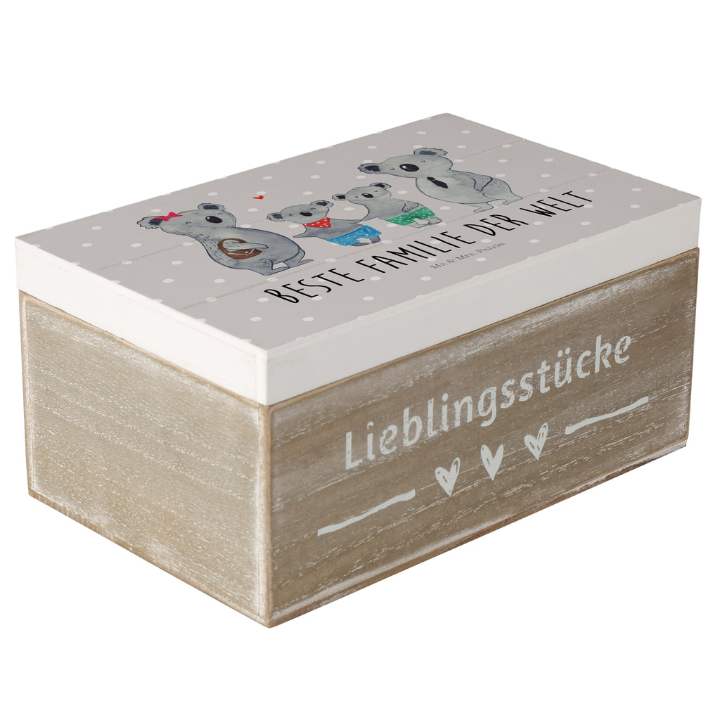 Holzkiste Koala Familie zwei Holzkiste, Kiste, Schatzkiste, Truhe, Schatulle, XXL, Erinnerungsbox, Erinnerungskiste, Dekokiste, Aufbewahrungsbox, Familie, Vatertag, Muttertag, Bruder, Schwester, Mama, Papa, Oma, Opa, Koala, Koalabär, beste Familie, Familienzeit, Familienleben, Koalafamilie, Lieblingsfamilie