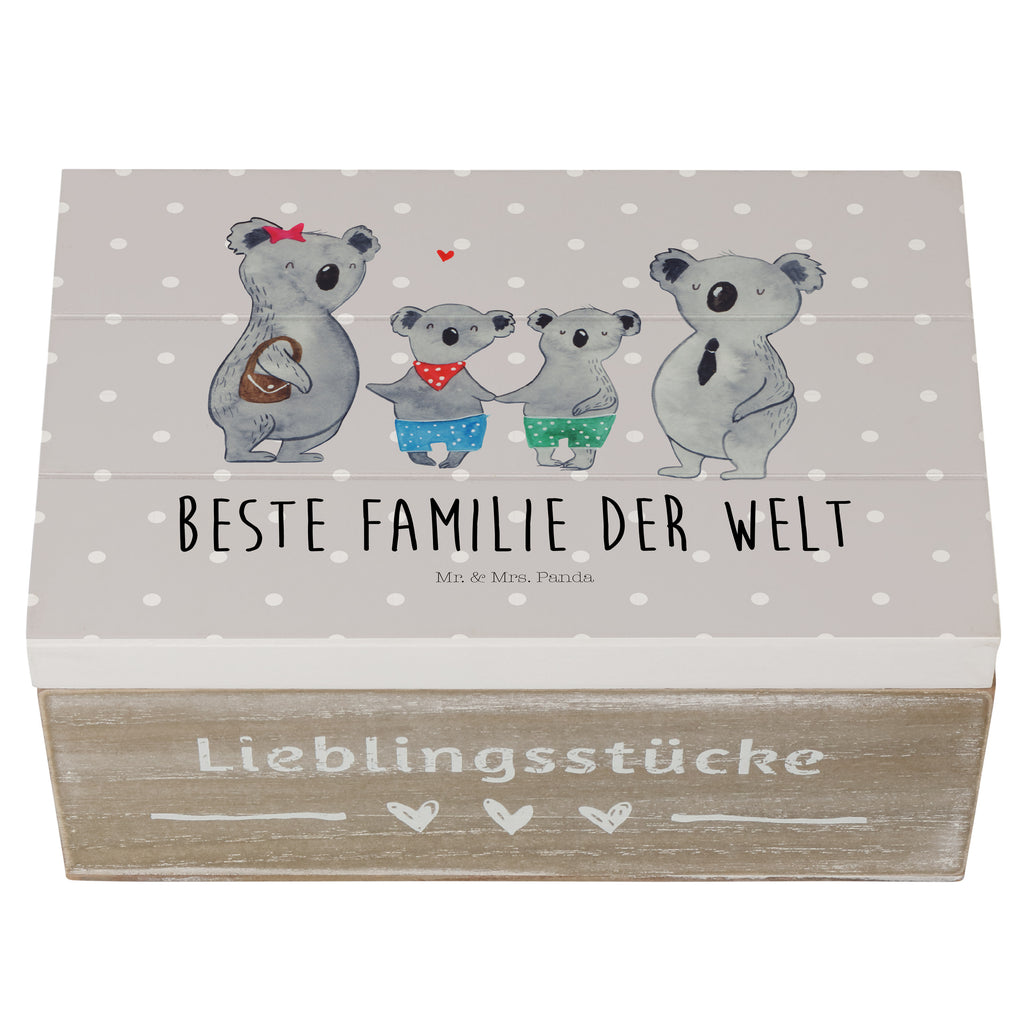 Holzkiste Koala Familie zwei Holzkiste, Kiste, Schatzkiste, Truhe, Schatulle, XXL, Erinnerungsbox, Erinnerungskiste, Dekokiste, Aufbewahrungsbox, Familie, Vatertag, Muttertag, Bruder, Schwester, Mama, Papa, Oma, Opa, Koala, Koalabär, beste Familie, Familienzeit, Familienleben, Koalafamilie, Lieblingsfamilie