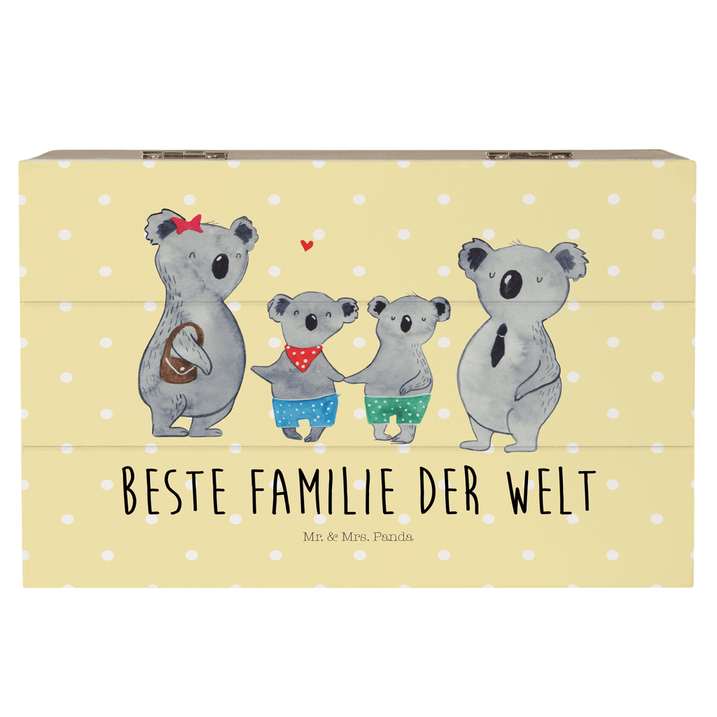 Holzkiste Koala Familie zwei Holzkiste, Kiste, Schatzkiste, Truhe, Schatulle, XXL, Erinnerungsbox, Erinnerungskiste, Dekokiste, Aufbewahrungsbox, Familie, Vatertag, Muttertag, Bruder, Schwester, Mama, Papa, Oma, Opa, Koala, Koalabär, beste Familie, Familienzeit, Familienleben, Koalafamilie, Lieblingsfamilie