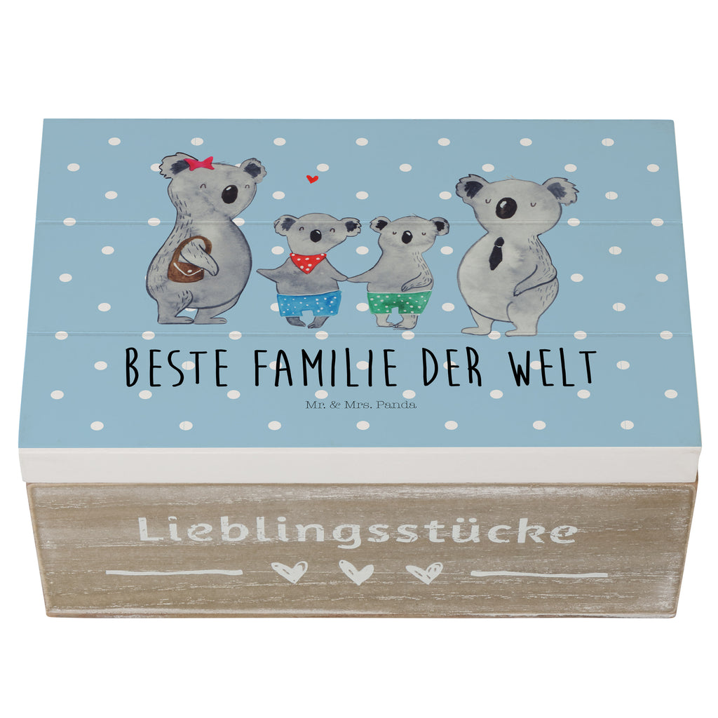 Holzkiste Koala Familie zwei Holzkiste, Kiste, Schatzkiste, Truhe, Schatulle, XXL, Erinnerungsbox, Erinnerungskiste, Dekokiste, Aufbewahrungsbox, Familie, Vatertag, Muttertag, Bruder, Schwester, Mama, Papa, Oma, Opa, Koala, Koalabär, beste Familie, Familienzeit, Familienleben, Koalafamilie, Lieblingsfamilie