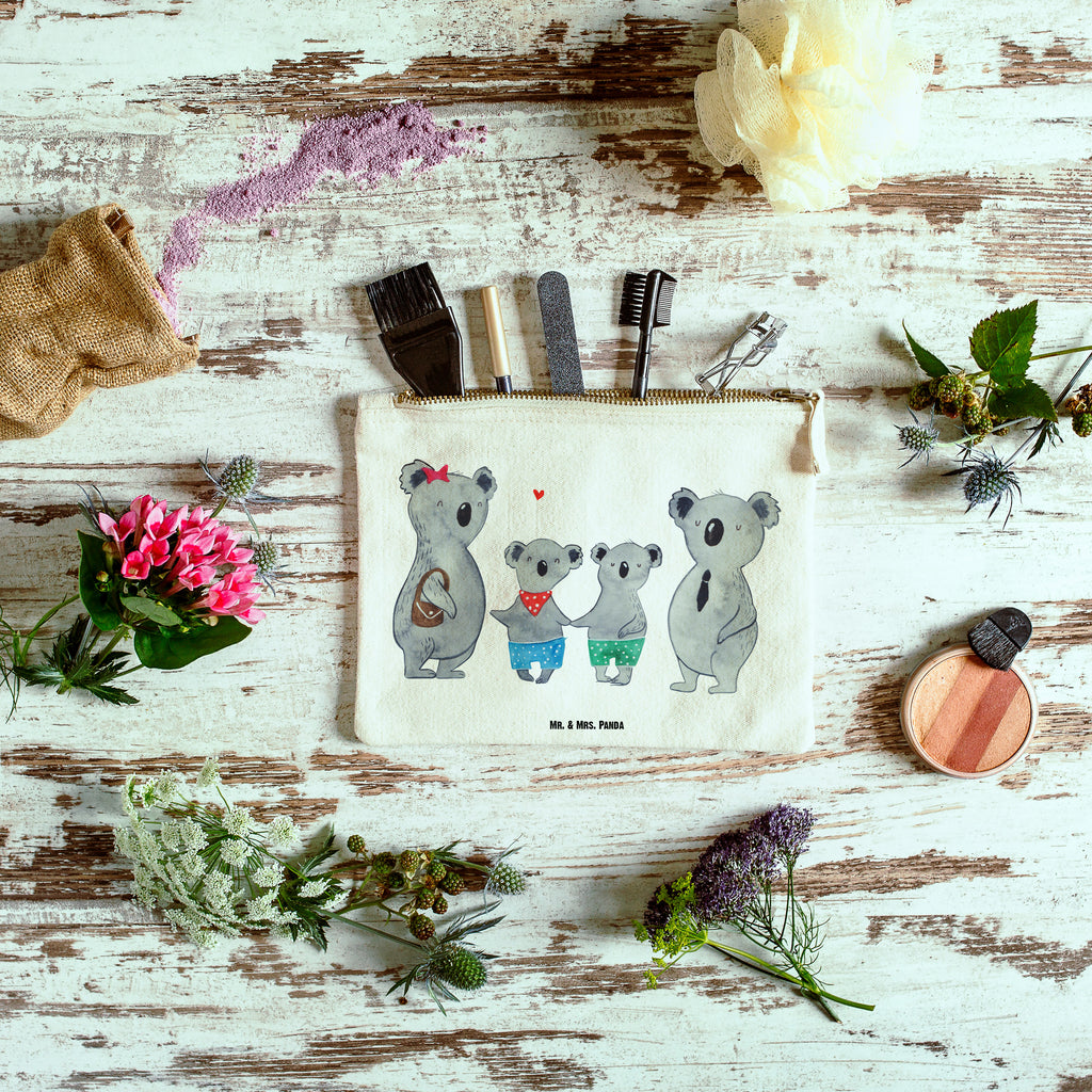 Schminktasche Koala Familie zwei Schminktasche, Kosmetiktasche, Kosmetikbeutel, Stiftemäppchen, Etui, Federmappe, Makeup, XXL, Schminketui, Kosmetiketui, Schlamperetui, Familie, Vatertag, Muttertag, Bruder, Schwester, Mama, Papa, Oma, Opa, Koala, Koalabär, beste Familie, Familienzeit, Familienleben, Koalafamilie, Lieblingsfamilie
