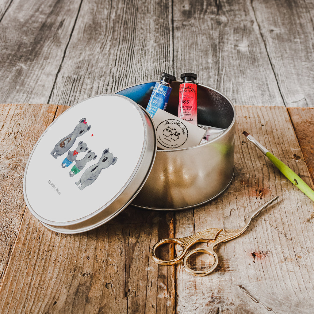Blechdose rund Koala Familie zwei Metalldose, Keksdose, Dose, Vorratsdose, Geschenkbox, Familie, Vatertag, Muttertag, Bruder, Schwester, Mama, Papa, Oma, Opa, Koala, Koalabär, beste Familie, Familienzeit, Familienleben, Koalafamilie, Lieblingsfamilie
