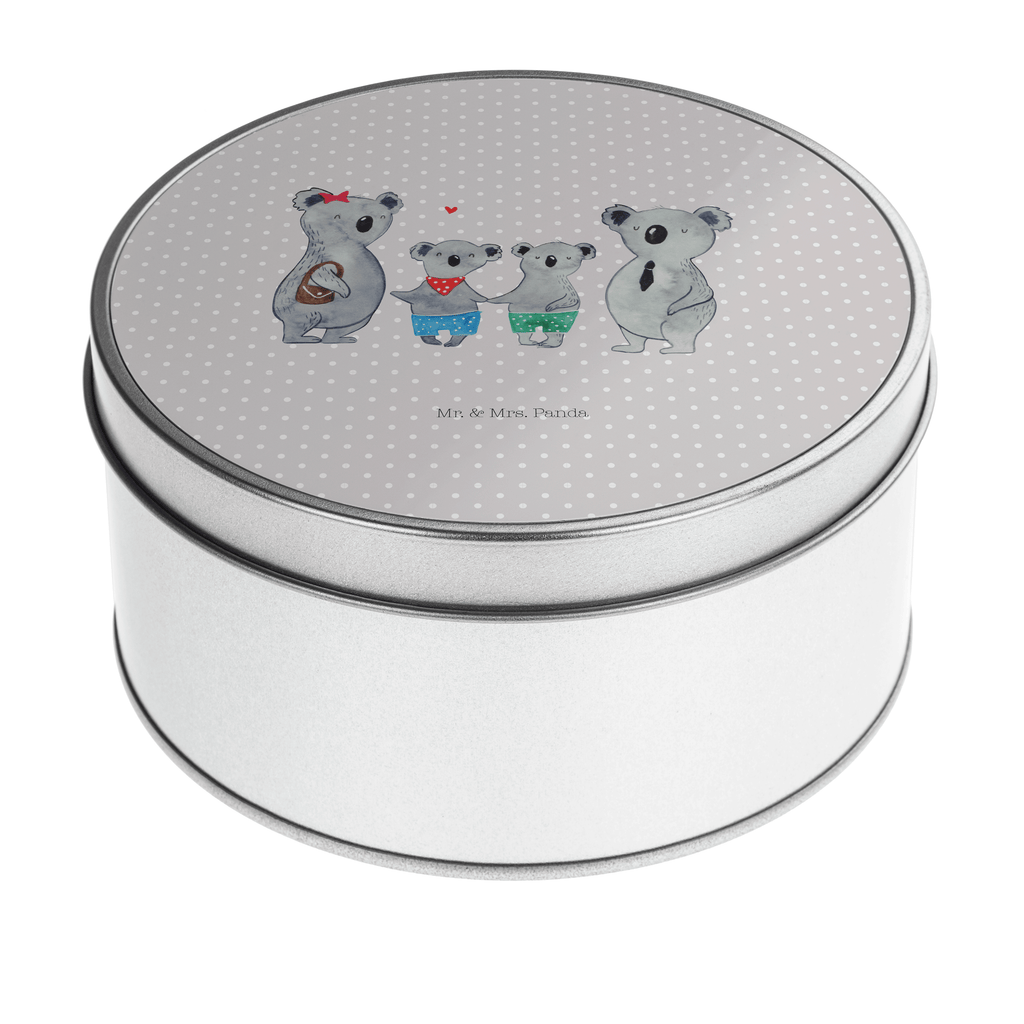 Blechdose rund Koala Familie zwei Metalldose, Keksdose, Dose, Vorratsdose, Geschenkbox, Familie, Vatertag, Muttertag, Bruder, Schwester, Mama, Papa, Oma, Opa, Koala, Koalabär, beste Familie, Familienzeit, Familienleben, Koalafamilie, Lieblingsfamilie