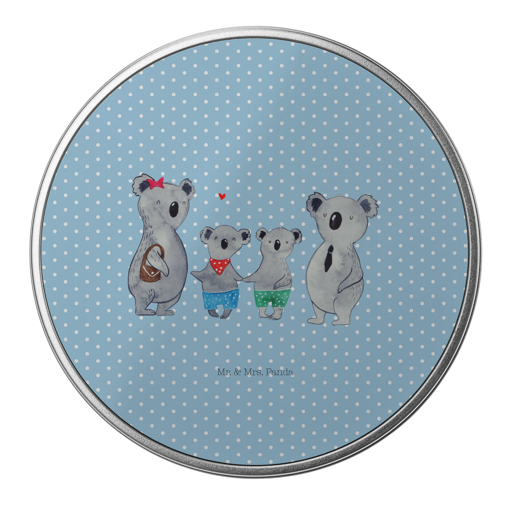 Blechdose rund Koala Familie zwei Metalldose, Keksdose, Dose, Vorratsdose, Geschenkbox, Familie, Vatertag, Muttertag, Bruder, Schwester, Mama, Papa, Oma, Opa, Koala, Koalabär, beste Familie, Familienzeit, Familienleben, Koalafamilie, Lieblingsfamilie