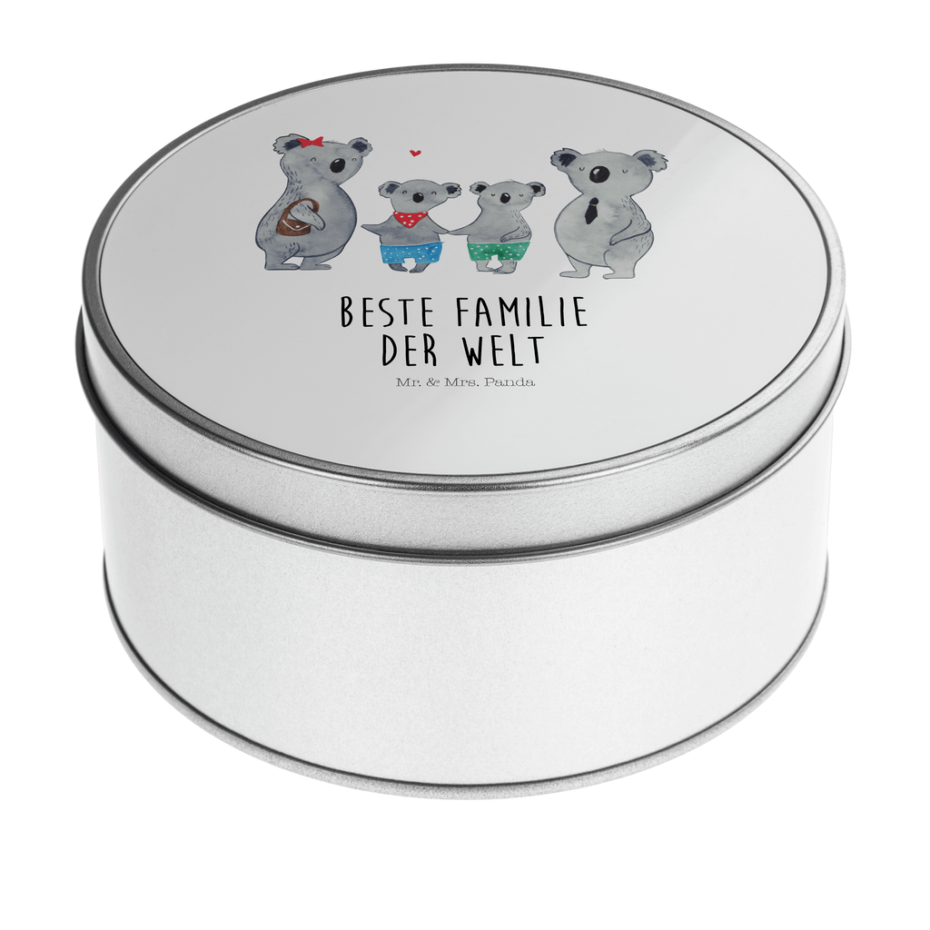 Blechdose rund Koala Familie zwei Metalldose, Keksdose, Dose, Vorratsdose, Geschenkbox, Familie, Vatertag, Muttertag, Bruder, Schwester, Mama, Papa, Oma, Opa, Koala, Koalabär, beste Familie, Familienzeit, Familienleben, Koalafamilie, Lieblingsfamilie