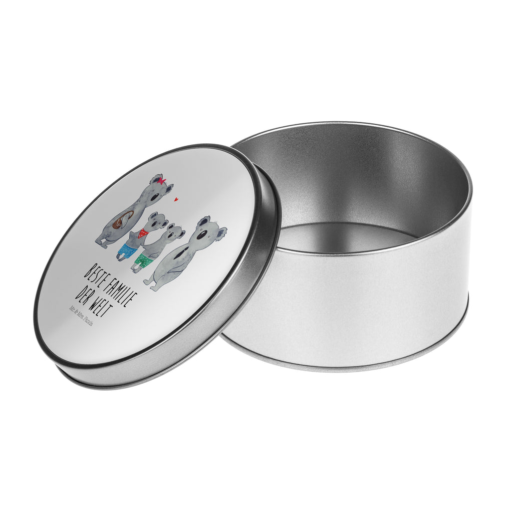 Blechdose rund Koala Familie zwei Metalldose, Keksdose, Dose, Vorratsdose, Geschenkbox, Familie, Vatertag, Muttertag, Bruder, Schwester, Mama, Papa, Oma, Opa, Koala, Koalabär, beste Familie, Familienzeit, Familienleben, Koalafamilie, Lieblingsfamilie