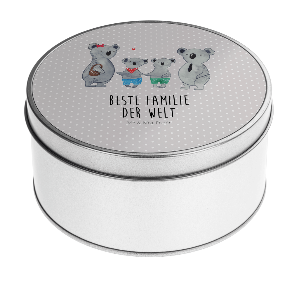 Blechdose rund Koala Familie zwei Metalldose, Keksdose, Dose, Vorratsdose, Geschenkbox, Familie, Vatertag, Muttertag, Bruder, Schwester, Mama, Papa, Oma, Opa, Koala, Koalabär, beste Familie, Familienzeit, Familienleben, Koalafamilie, Lieblingsfamilie
