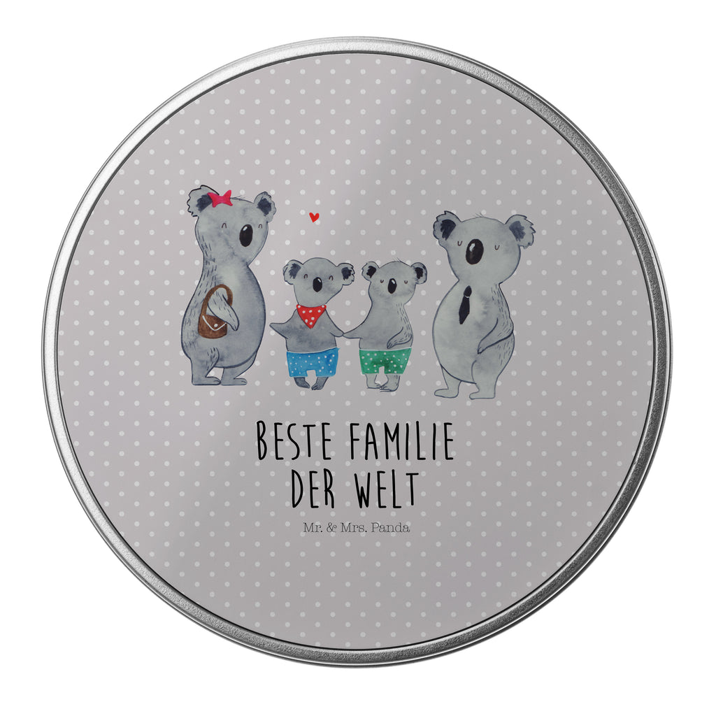 Blechdose rund Koala Familie zwei Metalldose, Keksdose, Dose, Vorratsdose, Geschenkbox, Familie, Vatertag, Muttertag, Bruder, Schwester, Mama, Papa, Oma, Opa, Koala, Koalabär, beste Familie, Familienzeit, Familienleben, Koalafamilie, Lieblingsfamilie