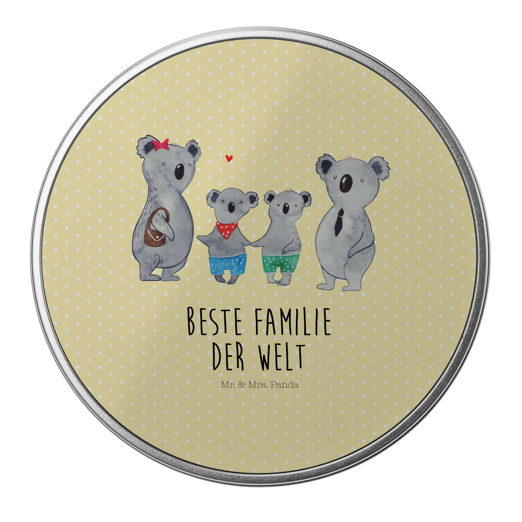 Blechdose rund Koala Familie zwei Metalldose, Keksdose, Dose, Vorratsdose, Geschenkbox, Familie, Vatertag, Muttertag, Bruder, Schwester, Mama, Papa, Oma, Opa, Koala, Koalabär, beste Familie, Familienzeit, Familienleben, Koalafamilie, Lieblingsfamilie