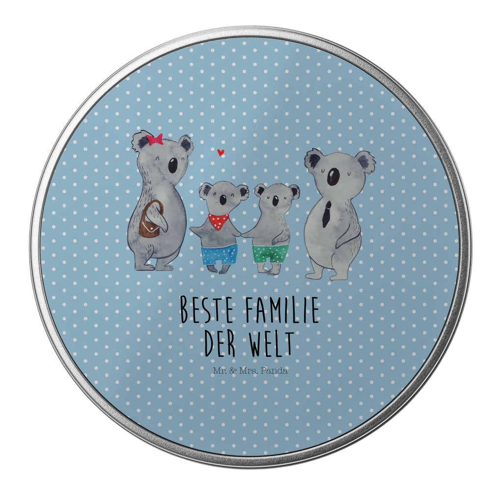 Blechdose rund Koala Familie zwei Metalldose, Keksdose, Dose, Vorratsdose, Geschenkbox, Familie, Vatertag, Muttertag, Bruder, Schwester, Mama, Papa, Oma, Opa, Koala, Koalabär, beste Familie, Familienzeit, Familienleben, Koalafamilie, Lieblingsfamilie