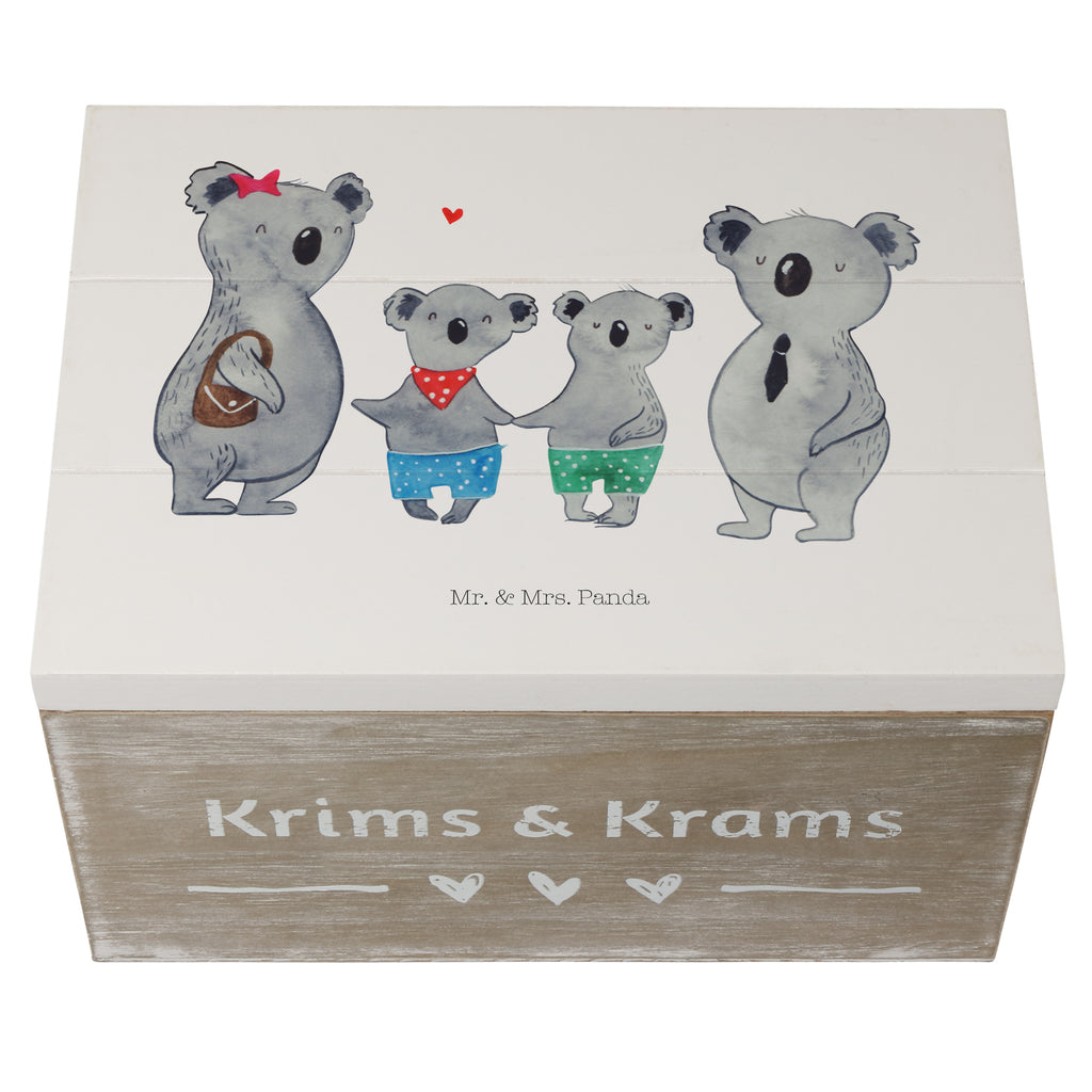 Holzkiste Koala Familie zwei Holzkiste, Kiste, Schatzkiste, Truhe, Schatulle, XXL, Erinnerungsbox, Erinnerungskiste, Dekokiste, Aufbewahrungsbox, Familie, Vatertag, Muttertag, Bruder, Schwester, Mama, Papa, Oma, Opa, Koala, Koalabär, beste Familie, Familienzeit, Familienleben, Koalafamilie, Lieblingsfamilie