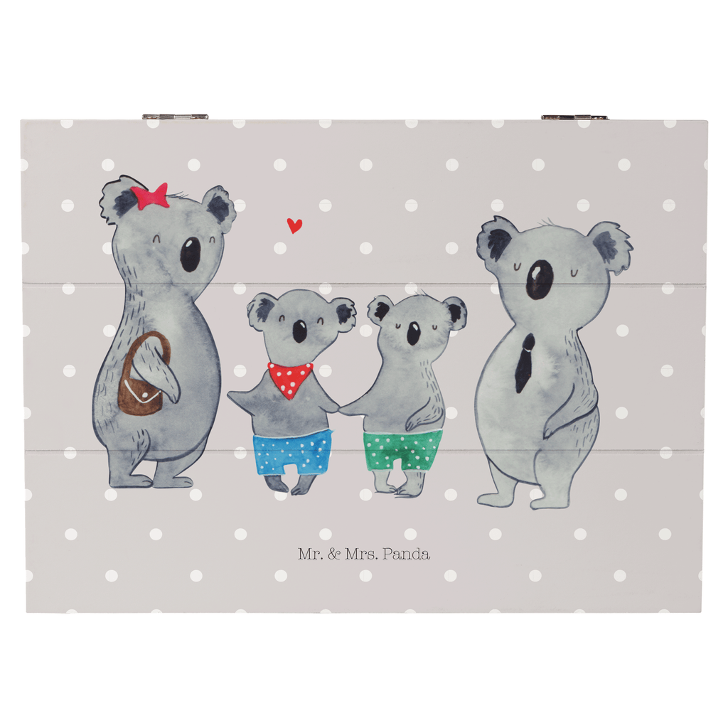 Holzkiste Koala Familie zwei Holzkiste, Kiste, Schatzkiste, Truhe, Schatulle, XXL, Erinnerungsbox, Erinnerungskiste, Dekokiste, Aufbewahrungsbox, Familie, Vatertag, Muttertag, Bruder, Schwester, Mama, Papa, Oma, Opa, Koala, Koalabär, beste Familie, Familienzeit, Familienleben, Koalafamilie, Lieblingsfamilie